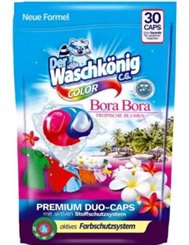 Waschkönig Kapsułki do Prania Tkanin Kolorowych Tropikalne Kwiaty Bora Bora 30 szt (DE)