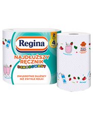 Regina Ręcznik Papierowy z Dekoracjami Najdłuższy 2-warstwowy Celuloza (2 rolki)