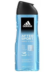 Adidas After Sport 3w1 400ml – żel pod prysznic dla mężczyzn do ciała, włosów i twarzy