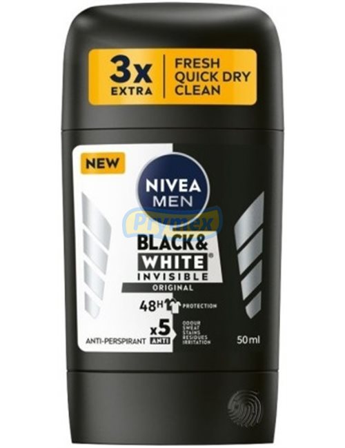 Nivea Men Antyperspirant Sztyft Black & White Original 50 ml 