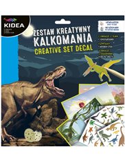 Kalkomania Zestaw Kreatywny Dinozaury Kidea 1 szt