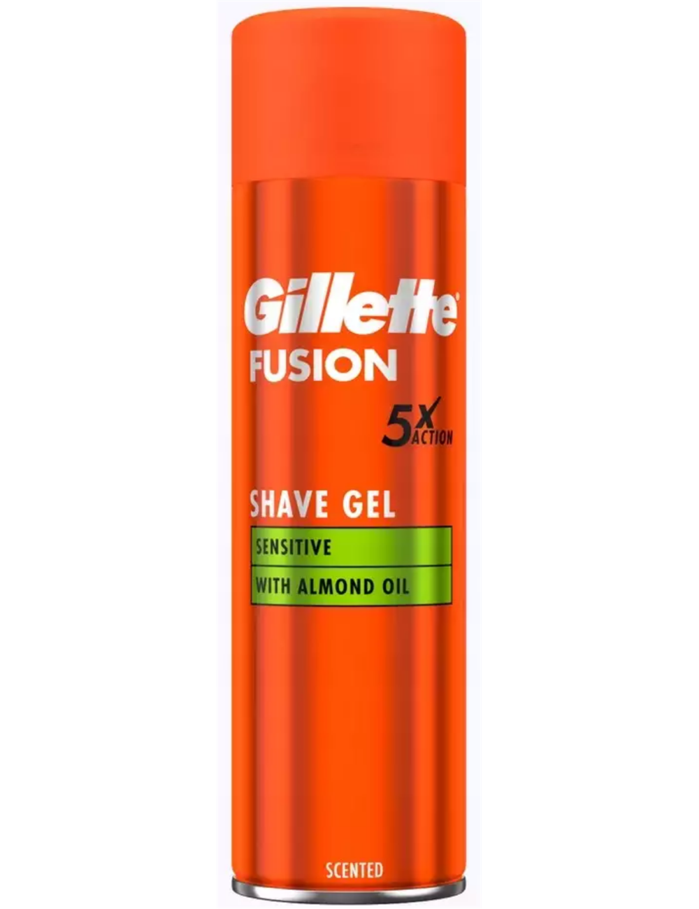Gillette Żel do Golenia dla Mężczyzn Fusion 5 Sensitive z Olejem z Migdałów 200 ml (UK)