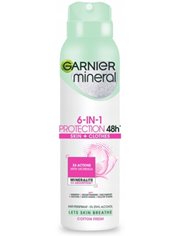 Garnier Mineral Antyperspirant dla Kobiet 6-in-1 Protection Cotton Fresh 150 ml