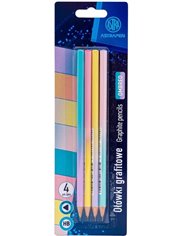 Ołówek Grafitowy HB Astra Ombreo Mix Kolorów 4 szt
