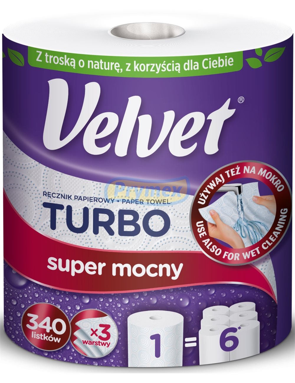 Velvet Ręcznik Papierowy Super Mocny Turbo 3-warstwowy (1 rolka)
