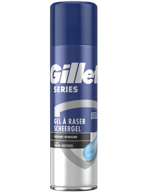 Gillette Żel do Golenia dla Mężczyzn Oczyszczający z Węglem 200 ml
