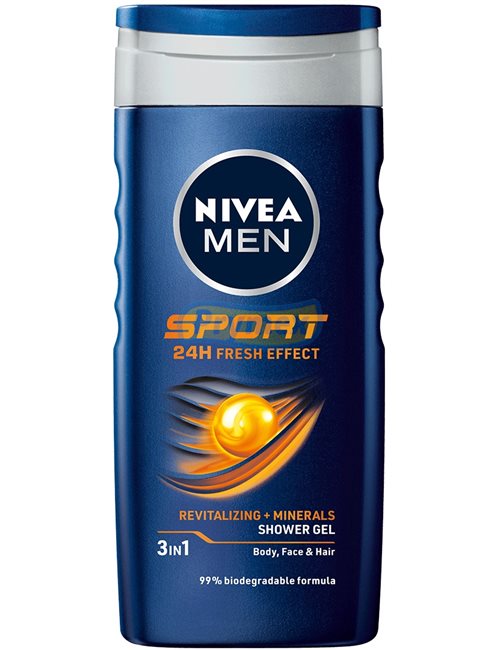 Nivea Żel pod Prysznic dla Mężczyzn 3-w-1 Sport 250 ml