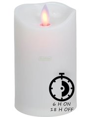 Świeca LED (15 cm) z Ruchomym Płomieniem i Timerem Biała Subito 1 szt