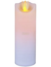 Świeca LED (5x17,5 cm) Ruchomy Płomień Biała Cortina 1 szt