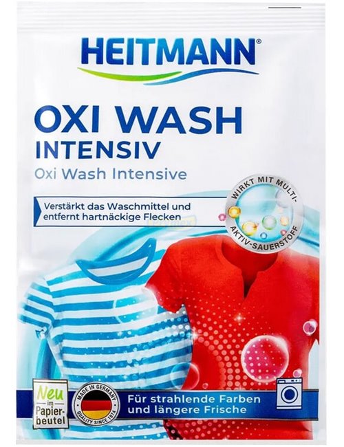 Heitmann Odplamiacz w Proszku do Tkanin Kolorowych Oxi Wash Intensiv 50 g (DE)