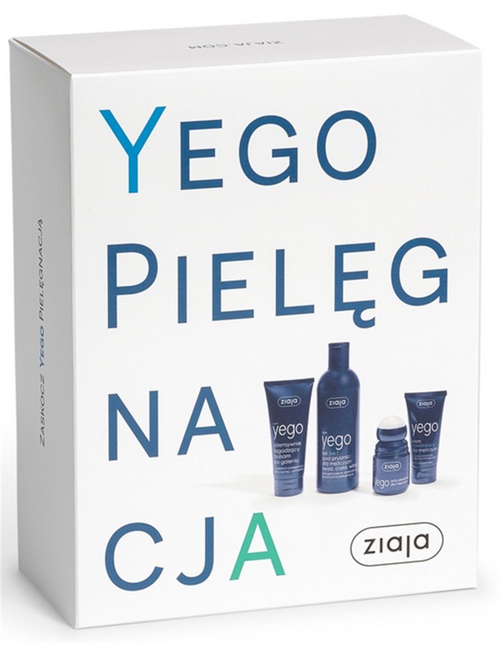 Ziaja Zestaw Męski Yego – krem 50 ml + żel pp 300 ml + balsam po goleniu 75 ml + antyperspirant 50 ml