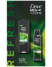 Dove Zestaw dla Mężczyzn Extra Fresh – żel pod prysznic 400 ml + antyperspirant spray 150 ml