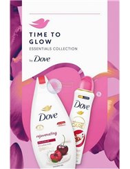 Dove Zestaw dla Kobiet Time to Glow – żel pod prysznic 250 ml + antyperspirant spray 150 ml