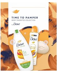 Dove Zestaw dla Kobiet Time to Pamper – żel pod prysznic 225 ml + antyperspirant spray 150 ml + mydło w kostce 90 g