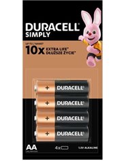 Duracell Baterie Alkaliczne AA 4 szt