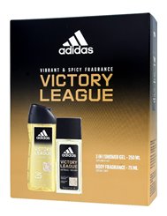 Adidas Zestaw Męski Victory League - Żel pod Prysznic 3-w-1 250 ml + Body Fragrance 75 ml