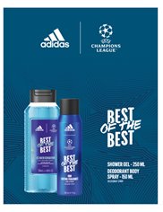 Adidas Zestaw Męski Champions – Żel pod Prysznic 250 ml + Dezodorant 150 ml