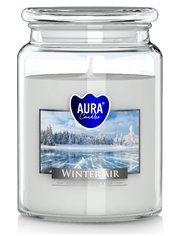 Aura Świeca Zapachowa w Szkle z Wieczkiem Duża Zimowe Powietrze (~100h) 1 szt