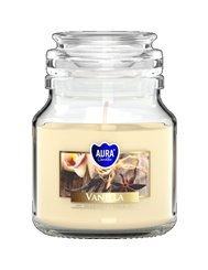 Aura Scented Candle Vanilla Świeca Zapachowa w Szklanym Słoiku z Wieczkiem 1 szt