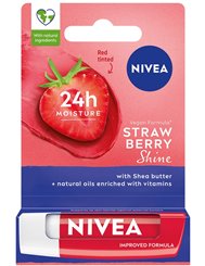 Nivea Pomadka do Ust Ochronno - Pielęgnująca Strawberry Shine 4,8 g