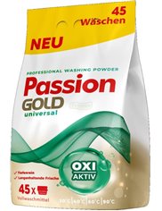 Passion Gold Proszek do Prania Tkanin Uniwersalny Professional (45 prań) 2,7 kg (DE)