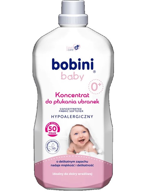Bobini Baby Koncentrat do Płukania Ubranek Niemowlęcych i Dziecięcych Hipoalergiczny 1,8 L (50 prań)