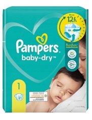 Pampers Pieluchy jednorazowe dla Dzieci Rozmiar 1 (2-5 kg) Baby Dry 21 szt