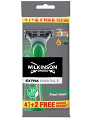 Wilkinson Maszynki Jednorazowe do Golenia dla Mężczyzn (3 ostrza) Sensitive 4+2 szt