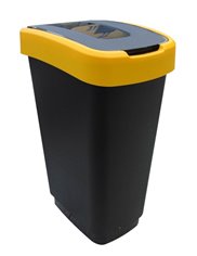 Kosz na Śmieci do Segregacji Odpadów (25 L) Uchylny Czarno-Żółty Jotta 1 szt