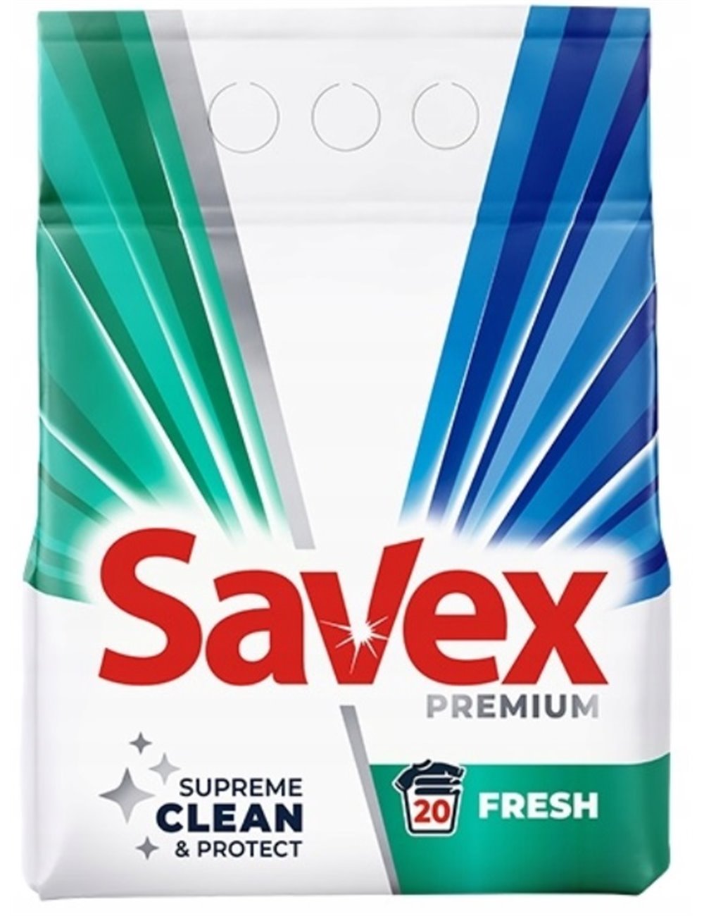 Savex Proszek do Prania Tkanin Białych Fresh 2 kg (20 prań) 