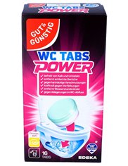 Gut & Günstig WC Tabs Power Niemieckie Tabletki do Czyszczenia Toalet 16 szt