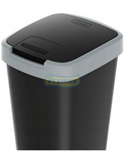 Kosz na Śmieci do Segregacji Odpadów (25 L) Uchylny Czarno-Szary Compacta Q Keden 1 szt