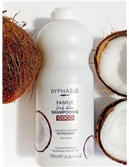 Byphasse Szampon do Włosów Farbowanych Family Fresh Delice Kokos 750 ml (FR)