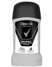 Rexona Invisible Black & White Antyperspirant w Sztyfcie dla Mężczyzn 50 ml