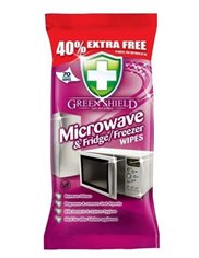 Green Shield Chusteczki do Czyszczenia Mikrofalówek i Lodówek Microwave & Fridge 70 szt (UK)