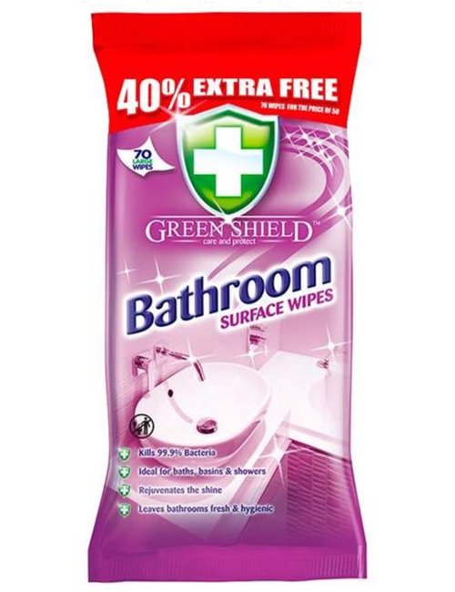 Green Shield Chusteczki do Czyszczenia Łazienki Bathroom 70 szt (UK)