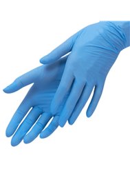 Rękawice Diagnostyczne Jednorazowe, Nitrylowe, Bezpudrowe Niebieskie (rozmiar M) 100 szt