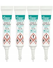 Happs Herbal Spot-on Krople na Pchły i Kleszcze dla Średnich Psów 10-20 kg (4x2,5 ml)