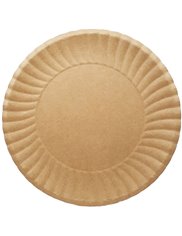 Talerze Papierowe Jednorazowe Ekologiczne (18 cm) Brązowe Kraft 50 szt