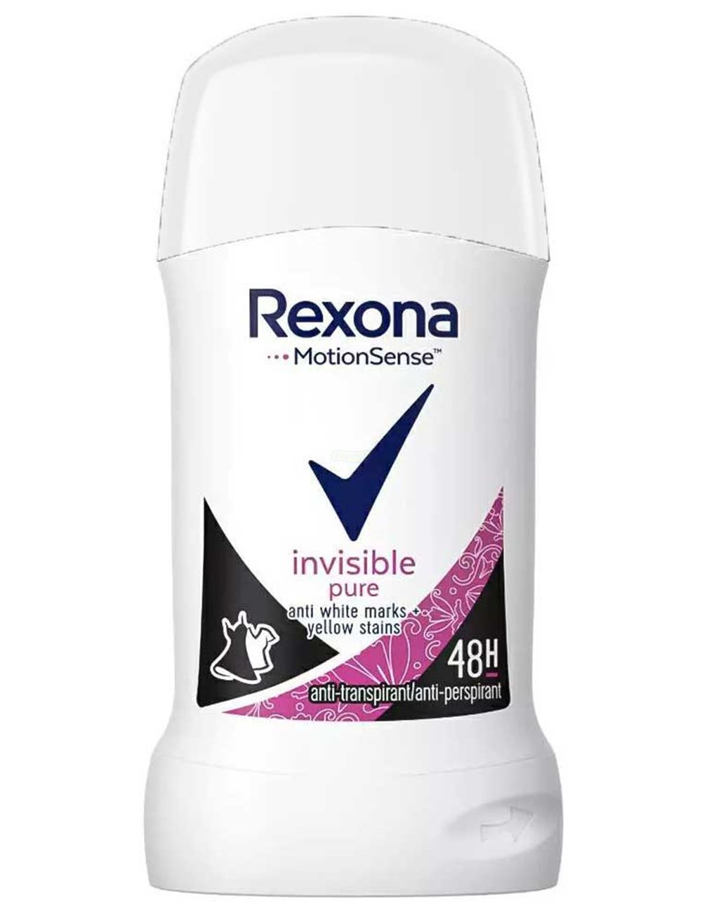 Rexona Women Invisible Pure 40ml – antyperspirant sztyft dla kobiet