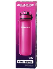 Aquaphor Butelka do Wody z Wkładem Filtrującym City Różowa 500 ml