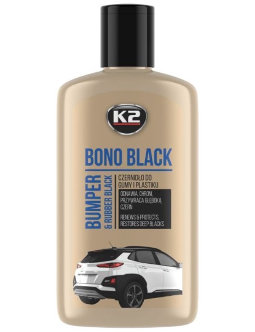 K2 Bono Black Czenidło do Gumy i Plastiku Konserwuje i Nabłyszcza 250 ml