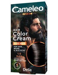 Cameleo Men farba do włosów i brody dla mężczyzn, 1 szt, 1.0 Czarny